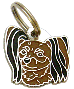 PEQUEÑO PERRO RUSO OREJAS NEGRAS - Placa grabada, placas identificativas para perros grabadas MjavHov.